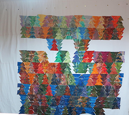 Towada no gensô - Réminiscence de Towada - Quilt en tissus batik contemporains