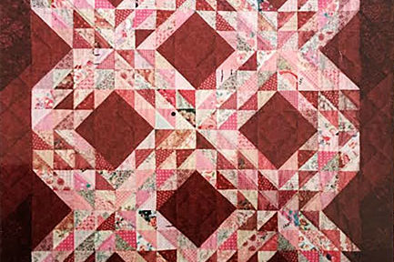 Baby Quilt Ocean Waves en rose